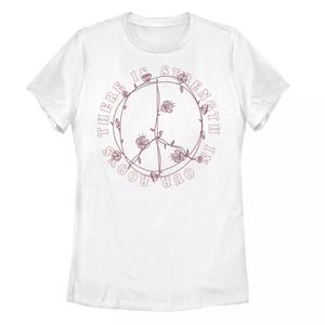 Футболка Juniors' Strength In Roots со знаком мира и цветочным принтом