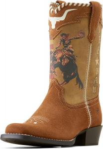Унисекс-детские ковбойские сапоги ARIAT Futurity Rodeo Quincy, American Cowboy/Chestnut Suede