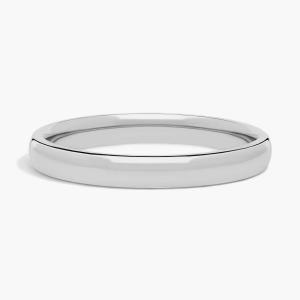 Обручальное кольцо Skyline Comfort Fit из 18-каратного белого золота (3 мм) Blue Nile