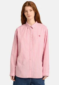 Полосатая блузка с длинными рукавами и пуговицами Timberland, Medium Red