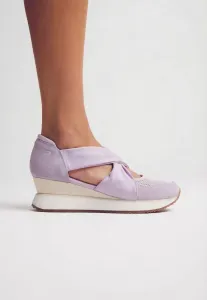 Кроссовки на открытой танкетке тухель без шнурков Gioseppo, Malva