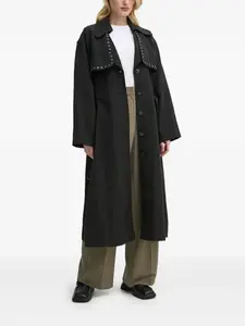 Пальто с поясом и люверсами Bruuns Bazaar, черный