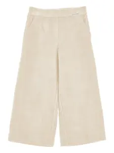 Вельветовые брюки широкого кроя Monnalisa, нейтральный