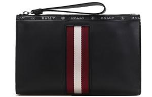Кожаный кошелек для монет, клатч мужской черный BALLY