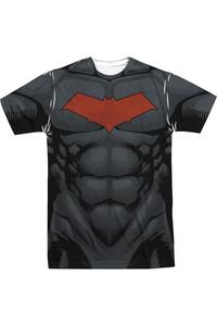 Футболка с коротким рукавом из полиэстера для взрослых Batman Red Hood Style 2 (принт спереди/сзади) Gildan