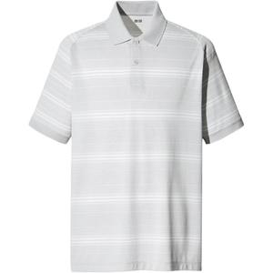 Унисекс поло светло-серое UNIQLO, светло-серый