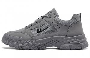 Воин нескользящие износостойкие ударопрочные низкие повседневные туфли мужские серые