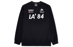 Kappa Мужская толстовка темно-синего и черного цвета, модель 906, круглый вырез, средний размер, стандартный размер