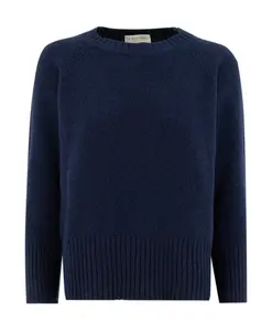 Рваный шерстяной свитер Le Tricot Perugia, синий