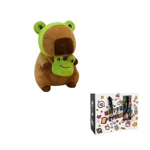 Капибара в капюшоне милый креативный дизайн плюшевая кукла 23см/30см/40см/50см высота CHONGRONGLIANYU