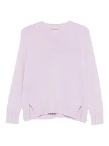 Свитер с V-образным вырезом Purotatto, фиолетовый
