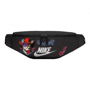 Nike Наследие Ткань Одно Плечо Кроссбоди Поясная Сумка Унисекс Черный, American Tiger