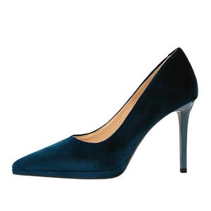 QITUMAUL Стройные каблуки на высоком каблуке 11 см женские синие, цвет Blue[Heel Height 11cm]