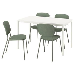 Стол и 4 стула VIHALS/VIHALS IKEA, 125x74 см, цвет white white/green tibbleby grey-green