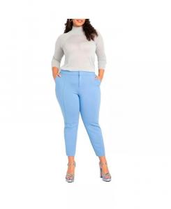 Универсальные эластичные рабочие брюки для высоких размеров больших размеров ELOQUII, синий