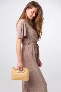 Кожаный клатч 'Esher' Pure Luxuries London, металлик