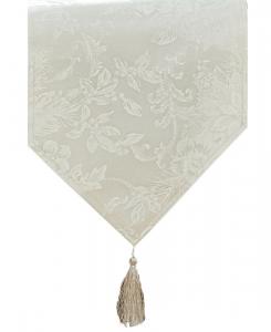 Праздничная скатерть Elrene Poinsettia Jacquard Holiday Tablecloth - 60" x 120" Elrene, Ivory