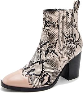 Женская мода Roimaash Осенние туфли на широком каблуке, 190 Snake