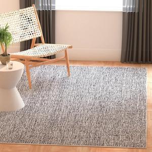 Ковер SAFAVIEH, 305 x 427 см, Abstract Collection, Black & Ivory, ручной работы из шерсти, идеален для помещений с высокой проходимостью в гостиной, спальне (ABT468Z)