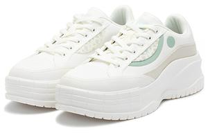 Кеды, скейтборд обувь женская низкая белый/зеленый 361°