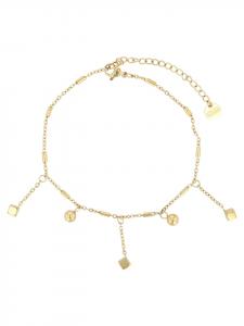 Adeliás Женский браслет на лодыжку - из нержавеющей стали серебристого цвета