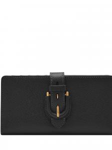 Женский складной кошелек Fossil, черная кожа, SL10032001