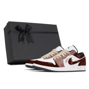 Jordan Кроссовки баскетбольные мужские low top Air 1 Cushioning Slip Resistant Vintage red