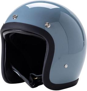 Шлем мотоциклетный Bauti Retro Japanese FRP, серо-синий