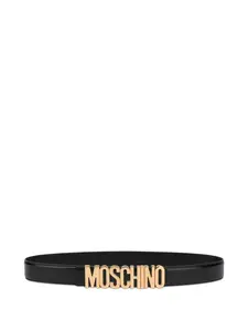 Ремень с пряжкой-логотипом Moschino, черный