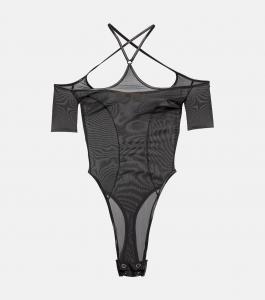 Сетчатый боди с халтернеем KNWLS, Dark Grey