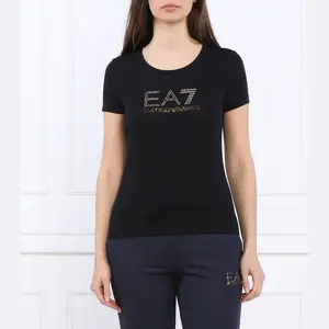 Футболка стандартного кроя Ea7, черный