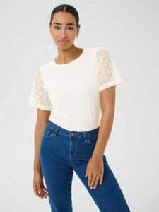Футболка с кружевным рукавом birgit KAFFE, цвет Chalk