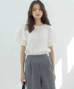 Блузка с оборками от Карла Майера Suite L, цвет Ivory [002]