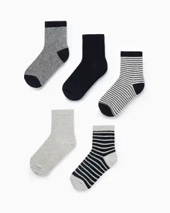 Набор из 5 пар коротких носков для мальчика Zippy, мультиколор