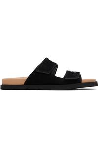 Palm Angels Черные замшевые сандалии с логотипом