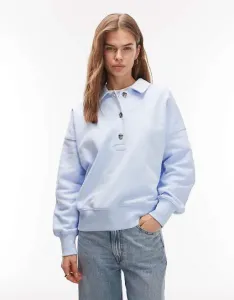 Выстиранное синее хлопковое поло для регби с длинными рукавами ARKET