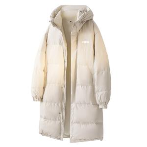 Пуховик Unisex X1617, бежевый оранжевый puffer jacket