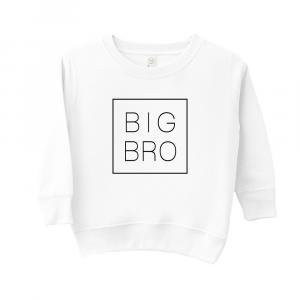 Толстовка с квадратным рисунком Big Bro для малышей The Juniper Shop, белый