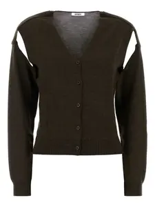 Кардиган с вырезами Coucou Gimaguas, коричневый