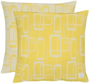Декоративная подушка APELT "3966", двусторонний чехол без наполнения, 1 шт 46х46 см, цвет gelb/stein + gemustert