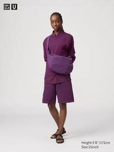 Джинсовые шорты-бермуды Uniqlo, фиолетовый