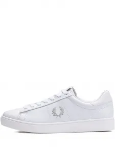 Кожаные кроссовки с вышитым логотипом Fred Perry, белый