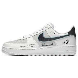 Кроссовки Nike Air Force 1 Skateboarding Shoes Women's Low-top Black/grey/white, черный/белый/серый
