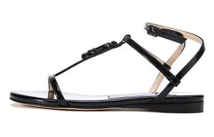 Jimmy Choo Сандалии женские с одним ремешком, черные