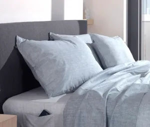 Комплект постельного белья Zo!Home Lino: 1 пододеяльник (200x220 см) + 2 наволочки (60x70 см), 100% хлопок, джинсовая ткань HNL Living