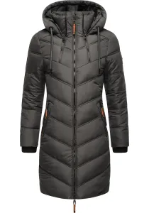 Зимнее пальто Marikoo "Армаса", модное женское зимнее стеганое пальто с капюшоном, антрацит
