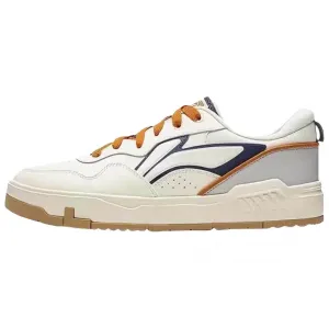 Li-Ning Common 80s Abrasion Resistant Cushioning Low top Skateboard Shoes мужские бело-серые
