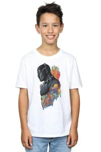 Футболка с профилем Черной Пантеры Marvel, белый