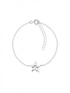Alexander York Браслет в виде морской звезды из серебра 925 пробы, состоящий из двух частей, вставленных в серебряный комплект