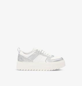 Низкие кроссовки из искусственной кожи с фирменными металлическими вставками Hugo, белый